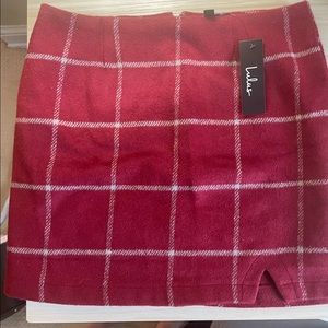 Lulus Red Plaid Mini Skirt